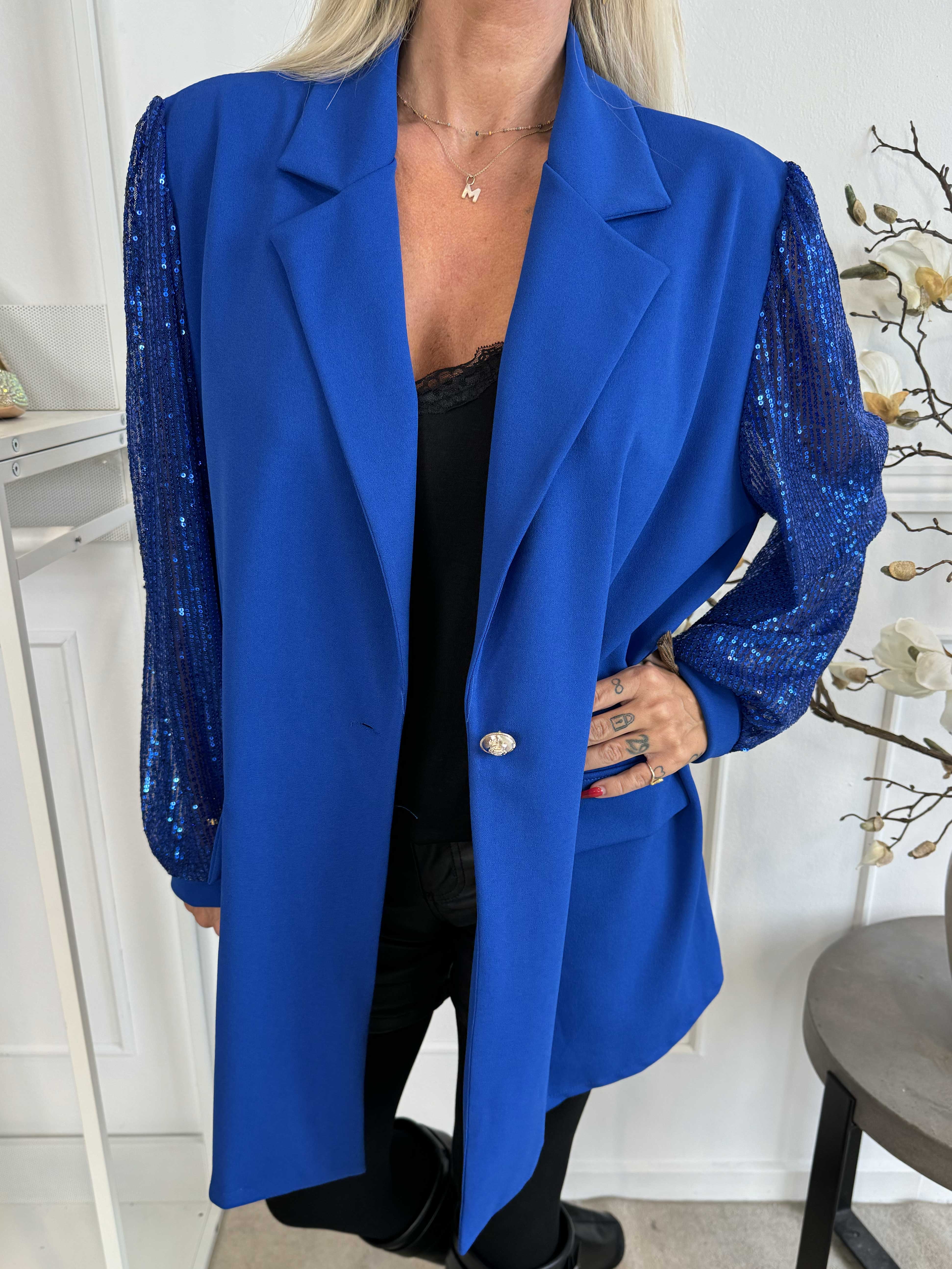 Kata - Oversized blazer med pailletærmer (bestseller)